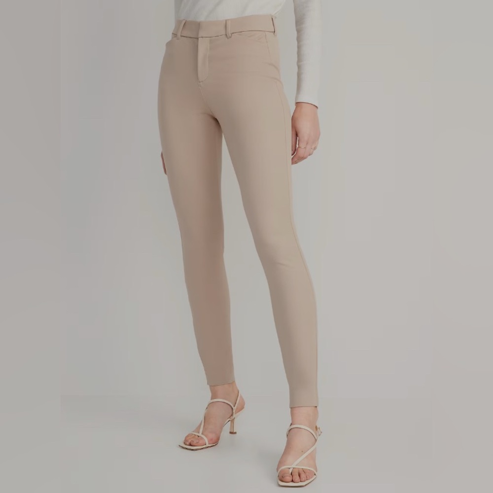 Old Navy Tan Skinny Pants High-Waisted Stretch